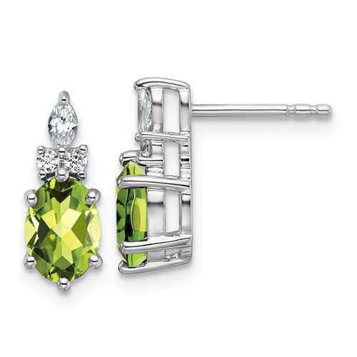 14k-white-gold-diamond-and-peridot-post-earrings-SolomonJeweler-Wichita-KS-CustomJewelry