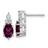 14k-white-gold-diamond-and-rhodolite-garnet-post-earrings-SolomonJeweler-Wichita-KS-CustomJewelry