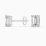 1 CT. T.W. Emerald Cut Certified Lab Diamond Solitaire Stud Earrings (VS1-E)