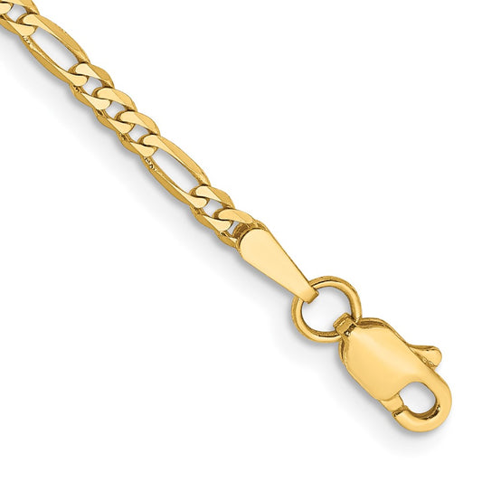 14k 2.25mm Flat Figaro Chain - Solomon Jewelers