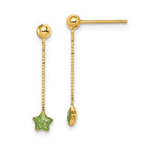 14k-madi-k-enameled-star-chain-dangle-post-earrings-SolomonJeweler-Wichita-KS-CustomJewelry