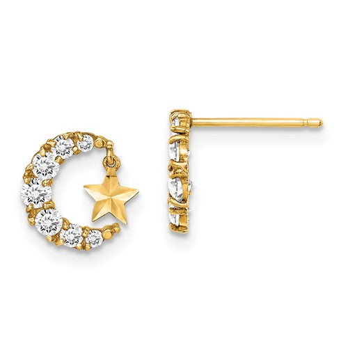 14k-madi-k-cz-crescent-moon-with-d-c-star-dangle-post-earrings-SolomonJeweler-Wichita-KS-CustomJewelry