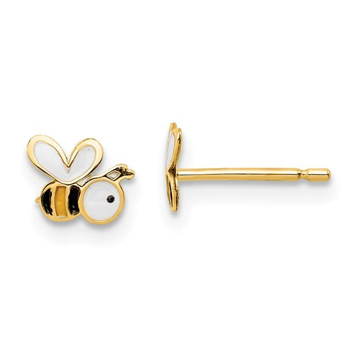 14k-madi-k-enamel-bumble-bee-post-earrings-SolomonJeweler-Wichita-KS-CustomJewelry