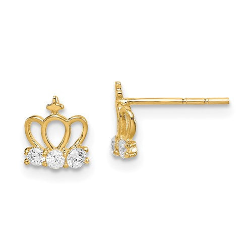 14k-madi-k-cz-crown-post-earrings-SolomonJeweler-Wichita-KS-CustomJewelry