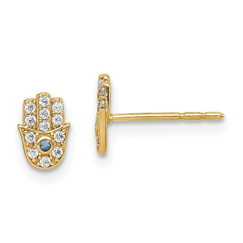 14k-madi-k-cz-hamsa-post-earrings-SolomonJeweler-Wichita-KS-CustomJewelry
