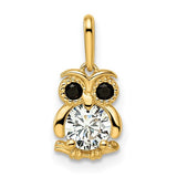 14k-madi-k-black-white-cz-owl-pendant-SolomonJeweler-Wichita-KS-CustomJewelry