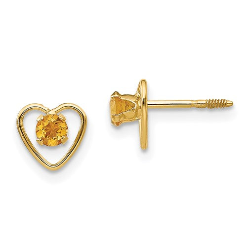 14k-madi-k-3mm-genuine-citrine-birthstone-heart-earrings-SolomonJeweler-Wichita-KS-CustomJewelry