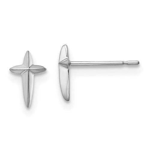 14k-white-gold-madi-k-cross-post-earrings-SolomonJeweler-Wichita-KS-CustomJewelry