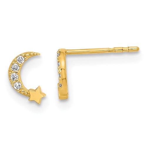 14k-madi-k-polished-moon-and-star-cz-post-earrings-SolomonJeweler-Wichita-KS-CustomJewelry