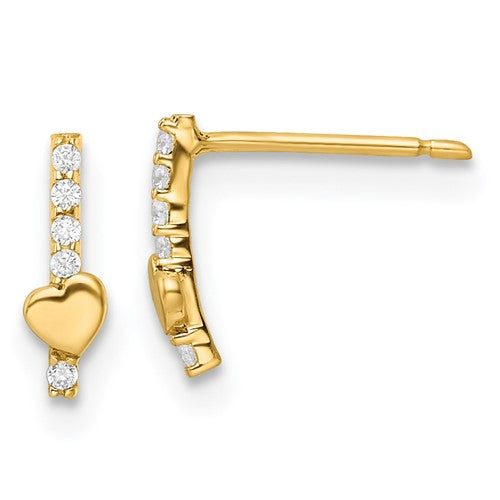 14k-madi-k-polished-line-of-czs-and-heart-post-earrings-SolomonJeweler-Wichita-KS-CustomJewelry