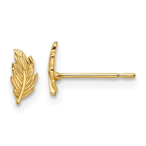 14k-madi-k-leaf-post-earrings-SolomonJeweler-Wichita-KS-CustomJewelry