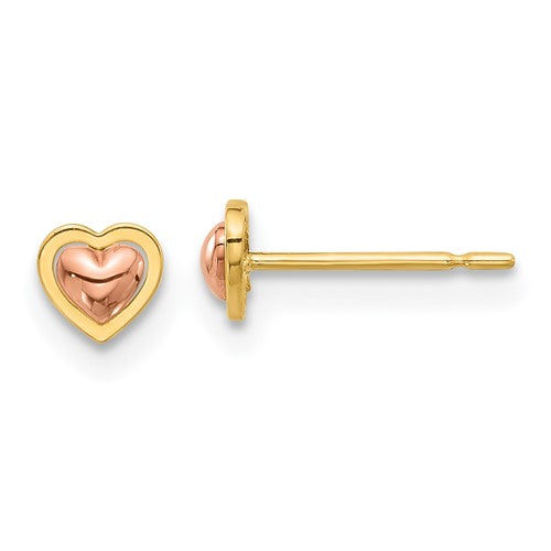 14k-madi-k-two-tone-polished-heart-post-earrings-SolomonJeweler-Wichita-KS-CustomJewelry