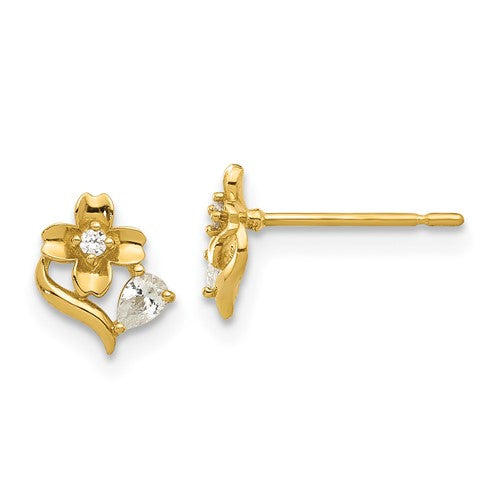 14k-madi-k-polished-cz-flower-post-earrings-SolomonJeweler-Wichita-KS-CustomJewelry