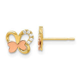 14k-madi-k-two-tone-polished-cz-butterfly-post-earrings-SolomonJeweler-Wichita-KS-CustomJewelry