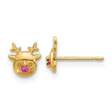14k-madi-k-polished-cz-reindeer-post-earrings-SolomonJeweler-Wichita-KS-CustomJewelry