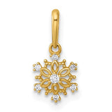 14k-madi-k-polished-cz-snowflake-pendant-SolomonJeweler-Wichita-KS-CustomJewelry
