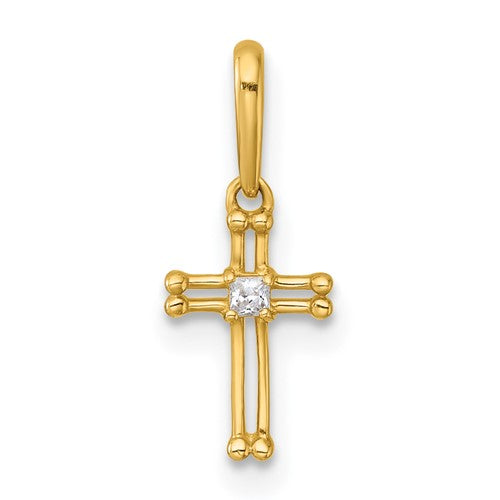 14k-madi-k-polished-and-beaded-cz-open-cross-pendant-SolomonJeweler-Wichita-KS-CustomJewelry