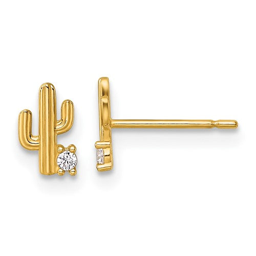 14k-madi-k-polished-cz-cactus-post-earrings-SolomonJeweler-Wichita-KS-CustomJewelry