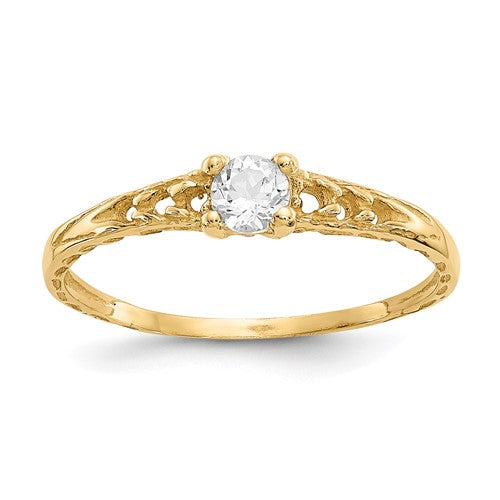 14k-madi-k-3mm-white-topaz-birthstone-baby-ring-SolomonJeweler-Wichita-KS-CustomJewelry