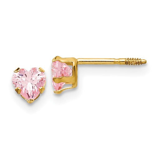 14k-madi-k-4mm-pink-cz-heart-earrings-SolomonJeweler-Wichita-KS-CustomJewelry