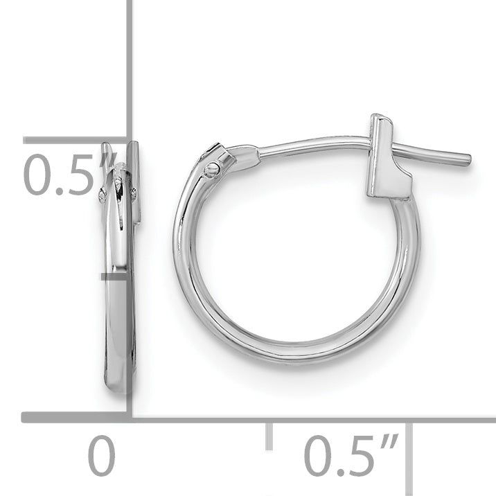 14k White Gold Madi K Hoop Earrings - Solomon Jewelers