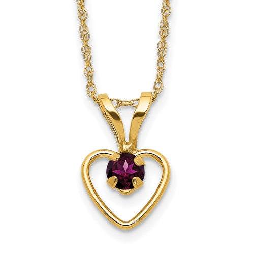 14k-madi-k-3mm-rhodolite-garnet-heart-birthstone-necklace-SolomonJeweler-Wichita-KS-CustomJewelry