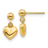 14k-madi-k-puffed-heart-post-dangle-earrings-SolomonJeweler-Wichita-KS-CustomJewelry