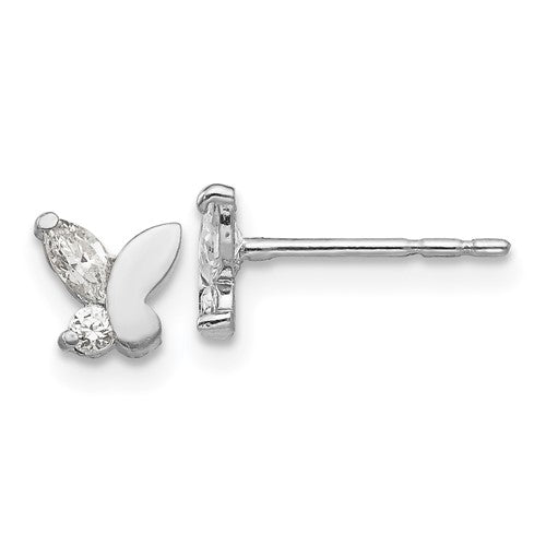 14k-white-gold-madi-k-cz-butterfly-post-earrings-SolomonJeweler-Wichita-KS-CustomJewelry