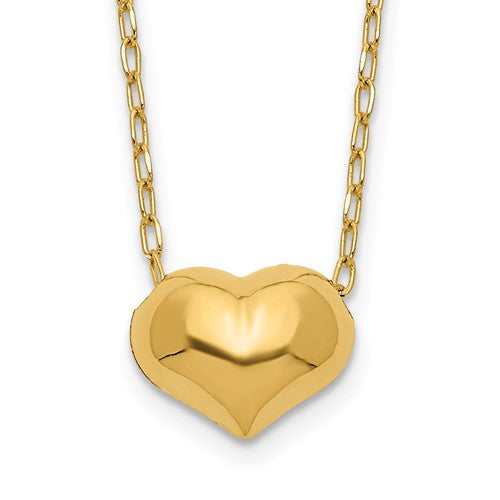 14k-madi-k-small-hollow-heart-w-chain-and-1in-ext-necklace-SolomonJeweler-Wichita-KS-CustomJewelry