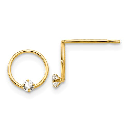 14k-madi-k-cz-childrens-circle-post-earrings-SolomonJeweler-Wichita-KS-CustomJewelry
