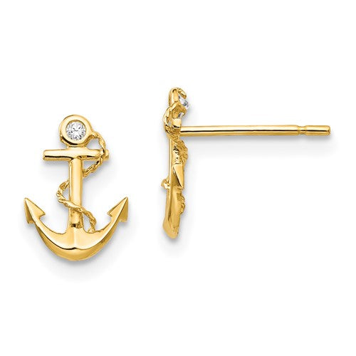 14k-madi-k-cz-childrens-anchor-post-earrings-SolomonJeweler-Wichita-KS-CustomJewelry