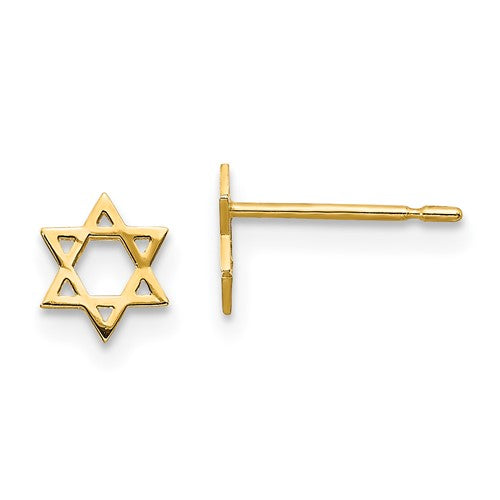 14k-madi-k-childrens-star-of-david-post-earrings-SolomonJeweler-Wichita-KS-CustomJewelry