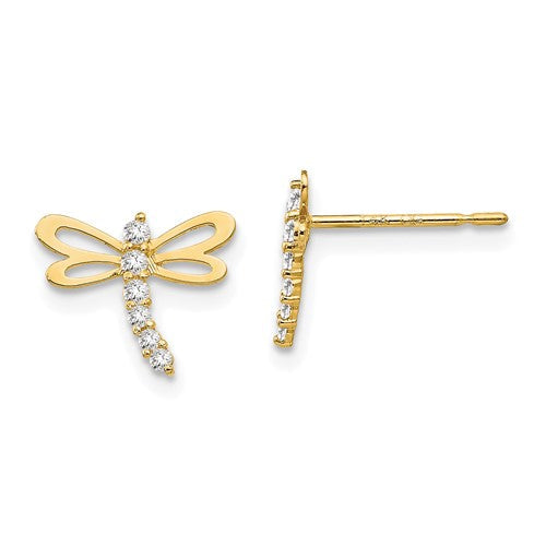 14k-madi-k-cz-childrens-dragonfly-post-earrings-SolomonJeweler-Wichita-KS-CustomJewelry