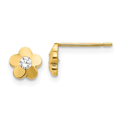 14k-madi-k-cz-d-c-childrens-flower-post-earrings-SolomonJeweler-Wichita-KS-CustomJewelry