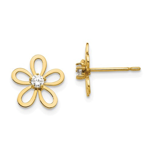 14k-madi-k-cz-childrens-flower-post-earrings-SolomonJeweler-Wichita-KS-CustomJewelry