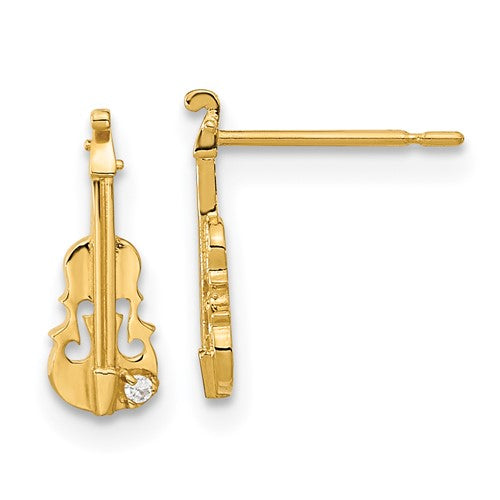 14k-madi-k-cz-childrens-violin-post-earrings-SolomonJeweler-Wichita-KS-CustomJewelry