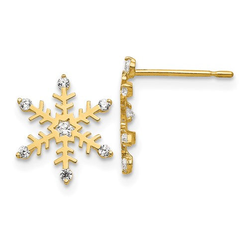 14k-madi-k-cz-childrens-snowflake-post-earrings-SolomonJeweler-Wichita-KS-CustomJewelry