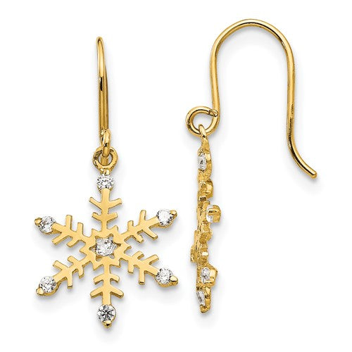 14k-madi-k-cz-childrens-snowflake-dangle-earrings-SolomonJeweler-Wichita-KS-CustomJewelry
