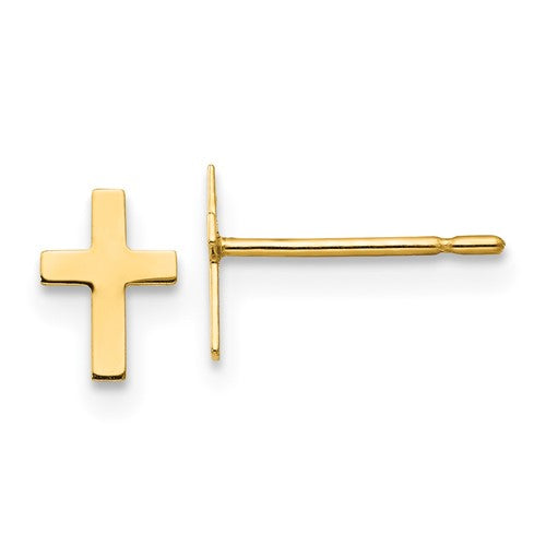 14k-madi-k-childrens-cross-post-earrings-SolomonJeweler-Wichita-KS-CustomJewelry