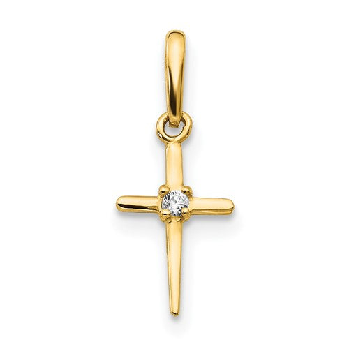 14k-madi-k-cz-childrens-cross-pendant-SolomonJeweler-Wichita-KS-CustomJewelry