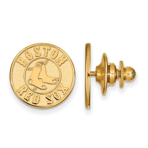 Major League Baseball LogoArt Boston Red Sox Pin in 14 Karat Gold - Solomon Jewelers