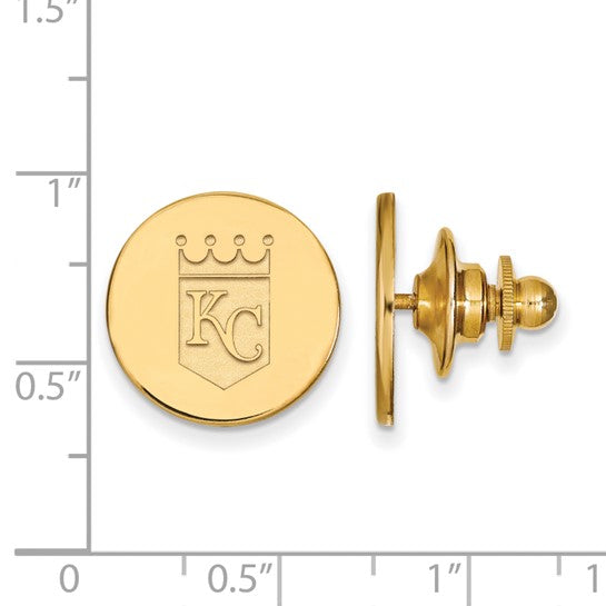 Major League Baseball LogoArt Kansas City Royals Pin in 14 Karat Gold - Solomon Jewelers