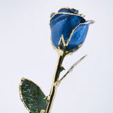 Gold plated blue flower 