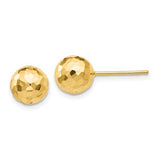 14k-gold-polished-and-diamond-cut-8mm-ball-post-earrings-SolomonJeweler-Wichita-KS-CustomJewelry