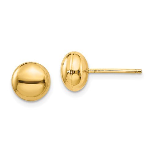 14k-polished-8mm-button-post-earrings-SolomonJeweler-Wichita-KS-CustomJewelry