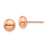 14k-rose-polished-8mm-button-post-earrings-SolomonJeweler-Wichita-KS-CustomJewelry