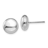 14k-white-polished-10-5mm-button-post-earrings-SolomonJeweler-Wichita-KS-CustomJewelry