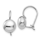 14k-white-polished-8mm-button-kidney-wire-earrings-SolomonJeweler-Wichita-KS-CustomJewelry