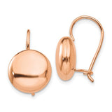 14k-rose-polished-12mm-button-kidney-wire-earrings-SolomonJeweler-Wichita-KS-CustomJewelry