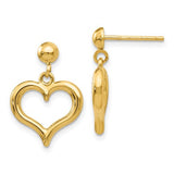 14k-gold-polished-heart-post-dangle-earrings-SolomonJeweler-Wichita-KS-CustomJewelry
